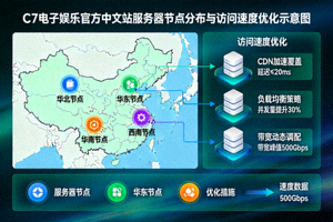 C7电子娱乐官方中文站服务器节点分布与访问速度优化示意图
