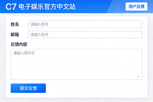 C7电子娱乐官方中文站用户反馈系统界面展示 - 提交反馈表单
